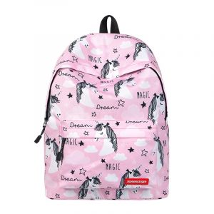 Fantasy Unicorn World Ryggsäck - Rosa - Ryggsäck Skolryggsäck
