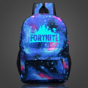 Fortnite Ryggsäck som lyser i mörkret med grå bakgrund