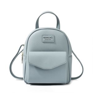 Kvinnor ryggsäck liten storlek konstläder vegan - Blå - Handväska