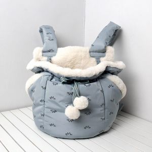 Halvsluten ryggsäck för valpar och katter - Blå, M - Cat Dog