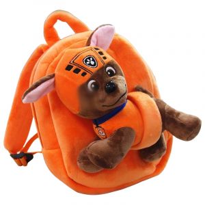 Pat's ryggsäck med avtagbar plysch - Orange - Plyschhund