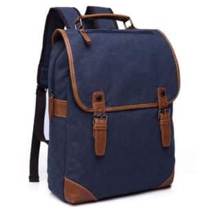 Herrarnas vintage ryggsäck i canvas - Blå - Messenger Bag Väska