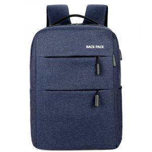 Ryggsäck med flera fickor grå - Blå - Ryggsäck Handväska