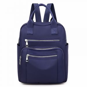 Kvinnors avslappnade ryggsäck idealisk för resor - Blå - Ryggsäck Handväska