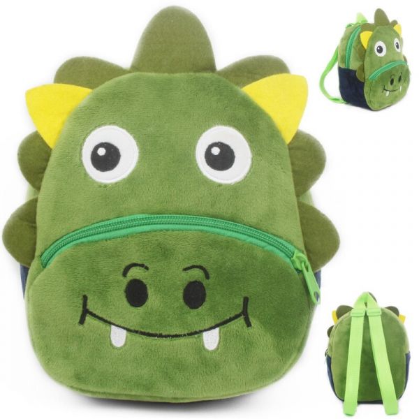 Ryggsäck Med Babydjur - Grön - Skolryggsäck
