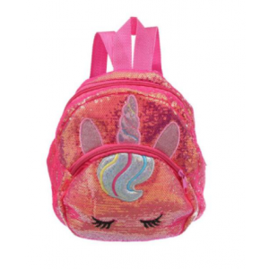 Enhörning ryggsäck med glitter - Fushia - Ryggsäck Skolryggsäck