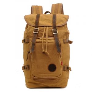 Vintage multifunktionell ryggsäck - Camel - Ryggsäck
