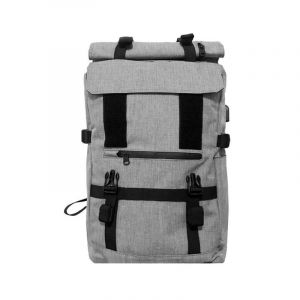Ryggsäck med USB-laddare - Grå - Ryggsäck Laptop Ryggsäck