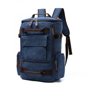 Vintage stor ryggsäck - blå - skolryggsäck ryggsäck ryggsäck