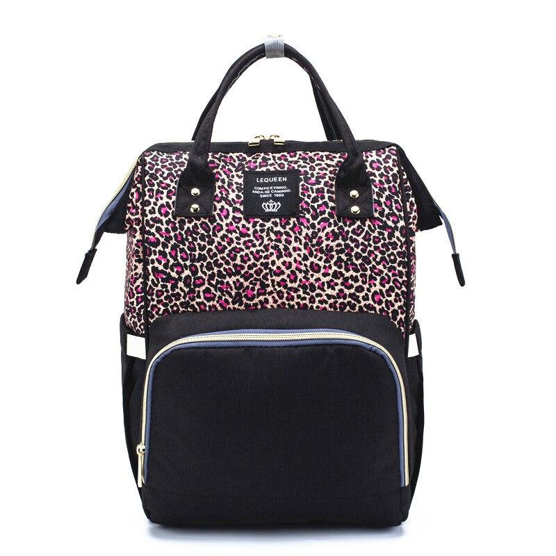 Skötväska Med Leopardmönster För Bebis Skötväska Med Leopardmönster - Rosa - Blöjväska