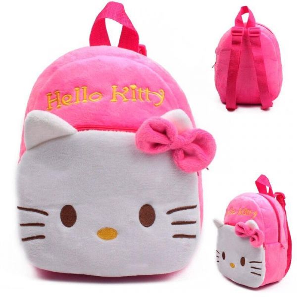 Hello Kitty Plush Ryggsäck För Barn - Mörkrosa - Skolryggsäck Ryggsäck För Barn