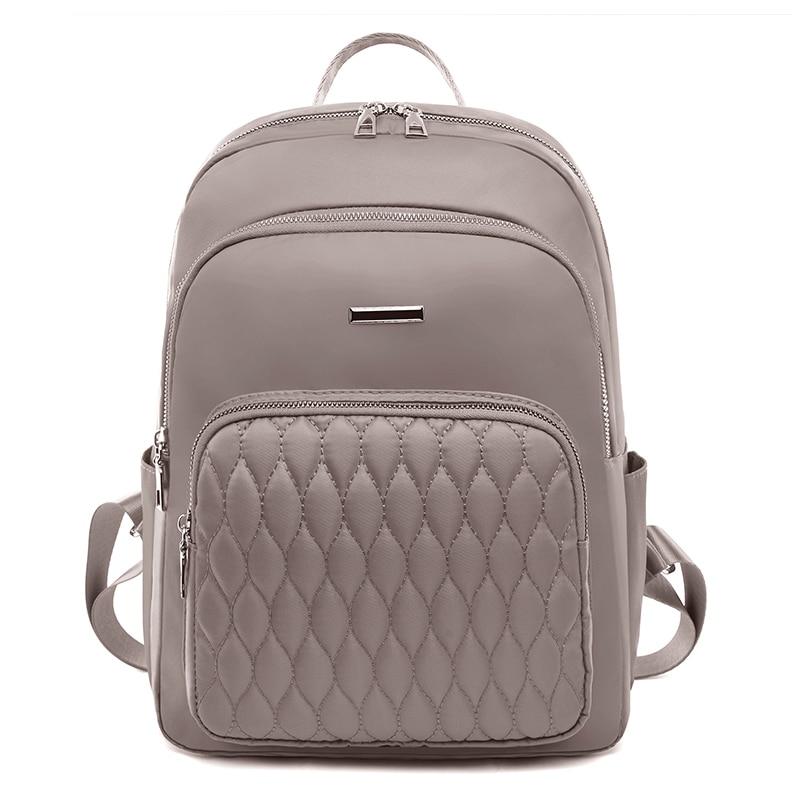 Kvinnors Ryggsäck Tillverkad Av Mjukt Tyg Och Slitstarkt Material Kvinnors Mjuka Och Hållbara Ryggsäck - Brun - Handväska Ryggsäck