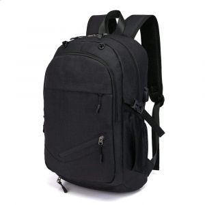 Sportryggsäck med USB-port - Svart - Ryggsäck Laptop Ryggsäck