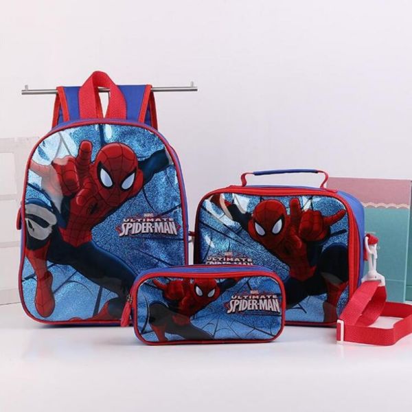 Spider-Man 3-Delad Skolväska - Skolryggsäck Ryggsäck För Barn