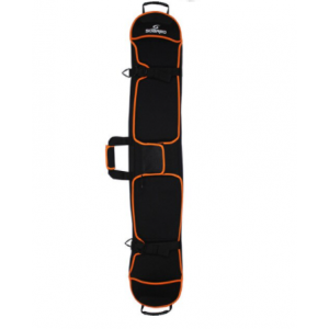 155cm Snowboardväska svart och orange med vit bakgrund