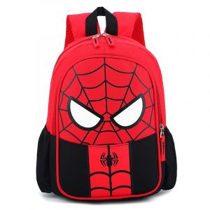 Vattentät röd spindelmannen-ryggsäck med vit bakgrund