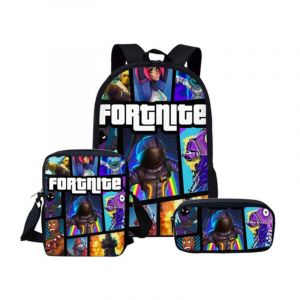 Fortnite 3-delad multicolor-ryggsäck i tre delar