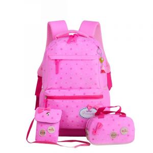 Set med 03 stjärnväskor med rosettmotiv, trendiga rosa färger, bra kvalitet