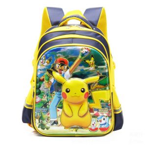 Pokemon Pikachu skolväska för barn gul med frontdesign