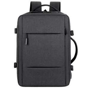 ergonomisk rese-ryggsäck slät mörkgrå