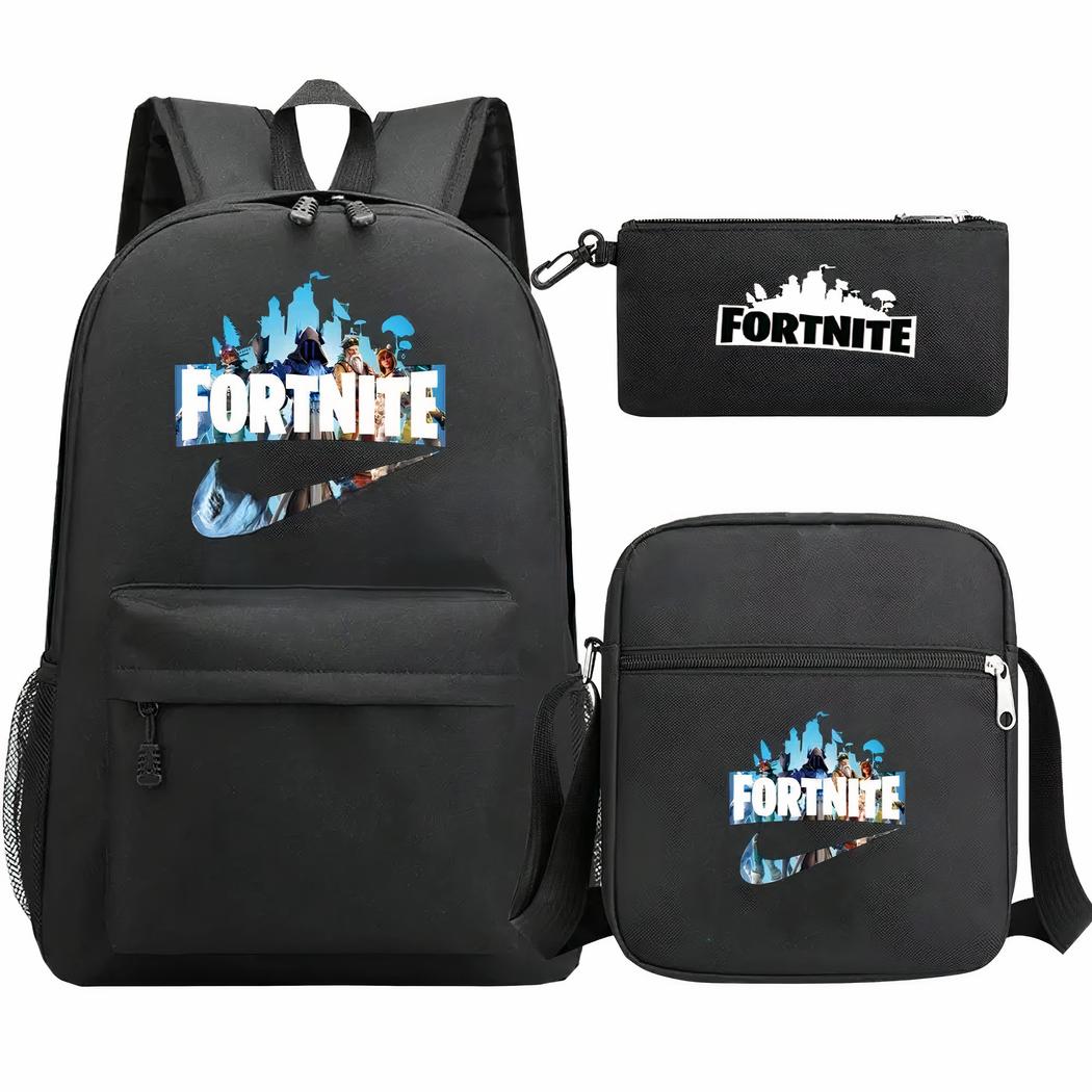 Fortnite Ryggsäck Svart Set 3 Delar