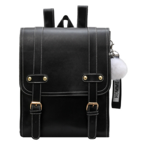 Sac à dos académique pour femme de couleur noir, sur fond blanc