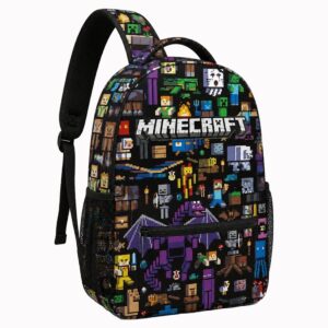 Sac à dos Minecraft avec personnages pixelisés en plusieurs styles